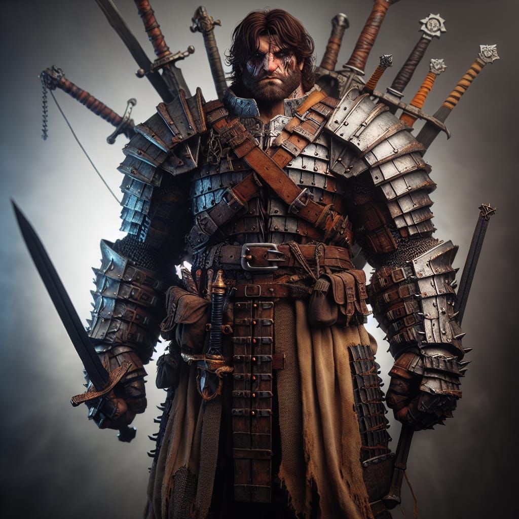 Goliath Warrior in Splint Armor: D&D Fantasy Character