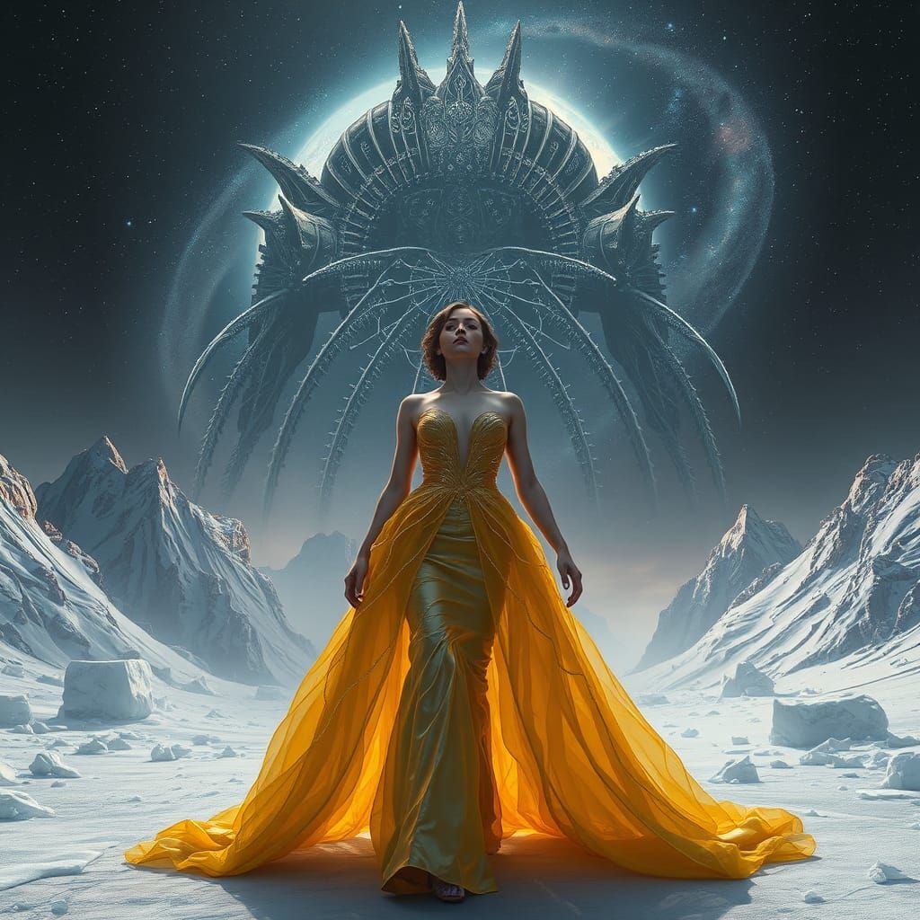 Mystical Galaxy Clone in Dark Sky