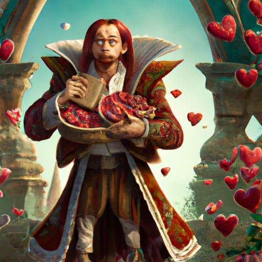 Knave of Hearts Stealing Tarts in Detailed Fantasy Art