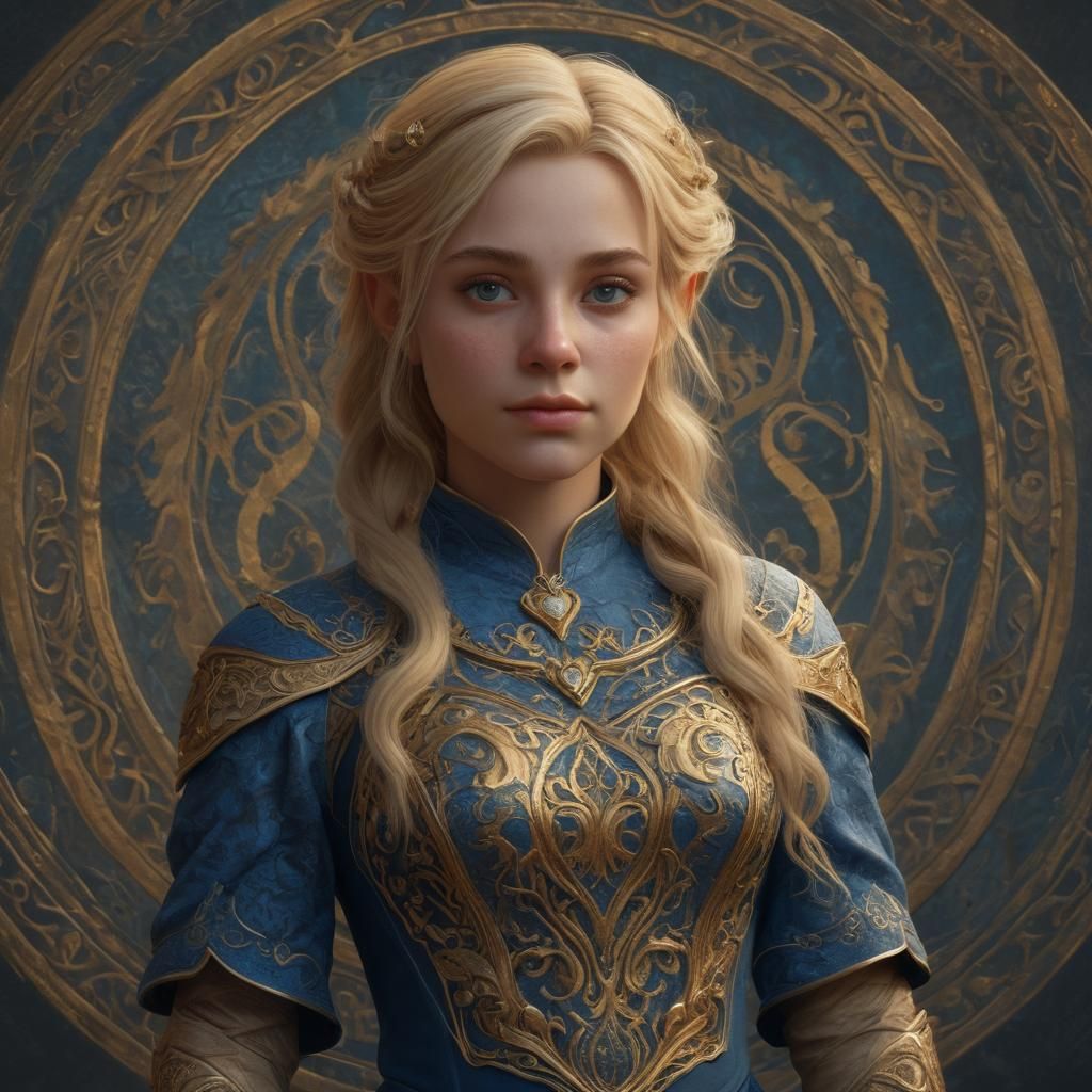 Halfling Woman Portrait in High-Fantasy Style