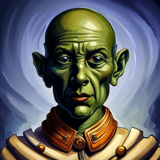 Surreal Mummy Lord Face in Salvador Dali Style