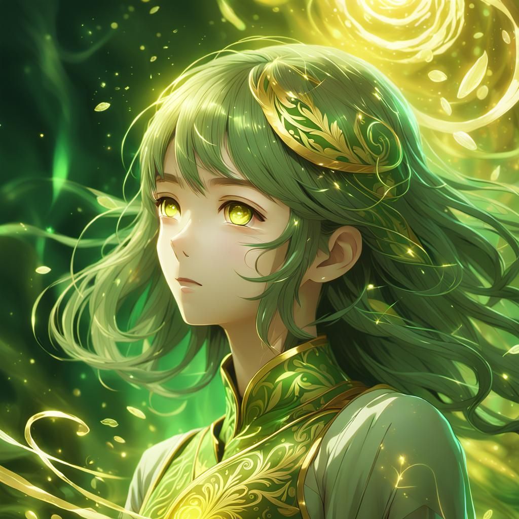 Mystical Olive in Anime Style with Ethereal Light