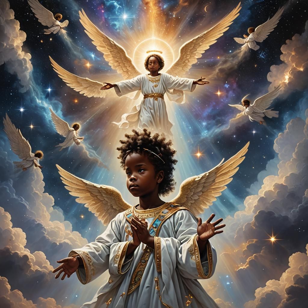 Child of Divine Prophecy in Cosmic Light