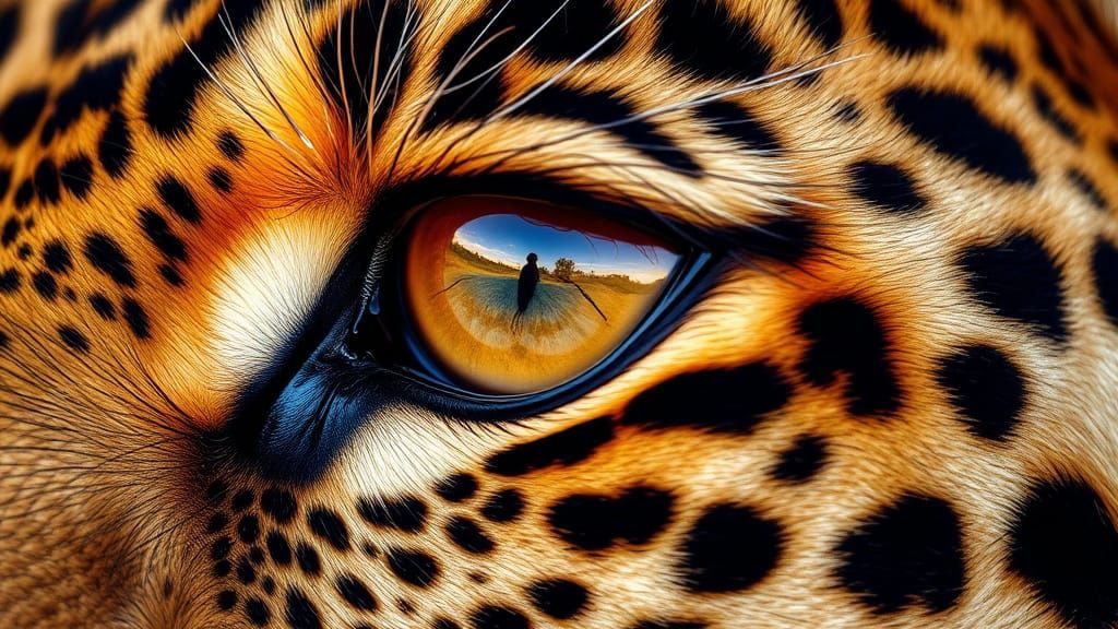 Leopard's Gaze: An Extreme Close-Up