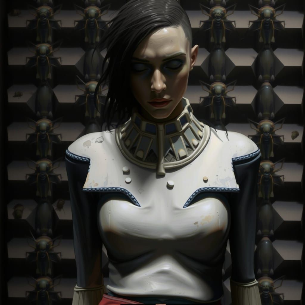 Giant Ants on Sandstone with Ancient Tools