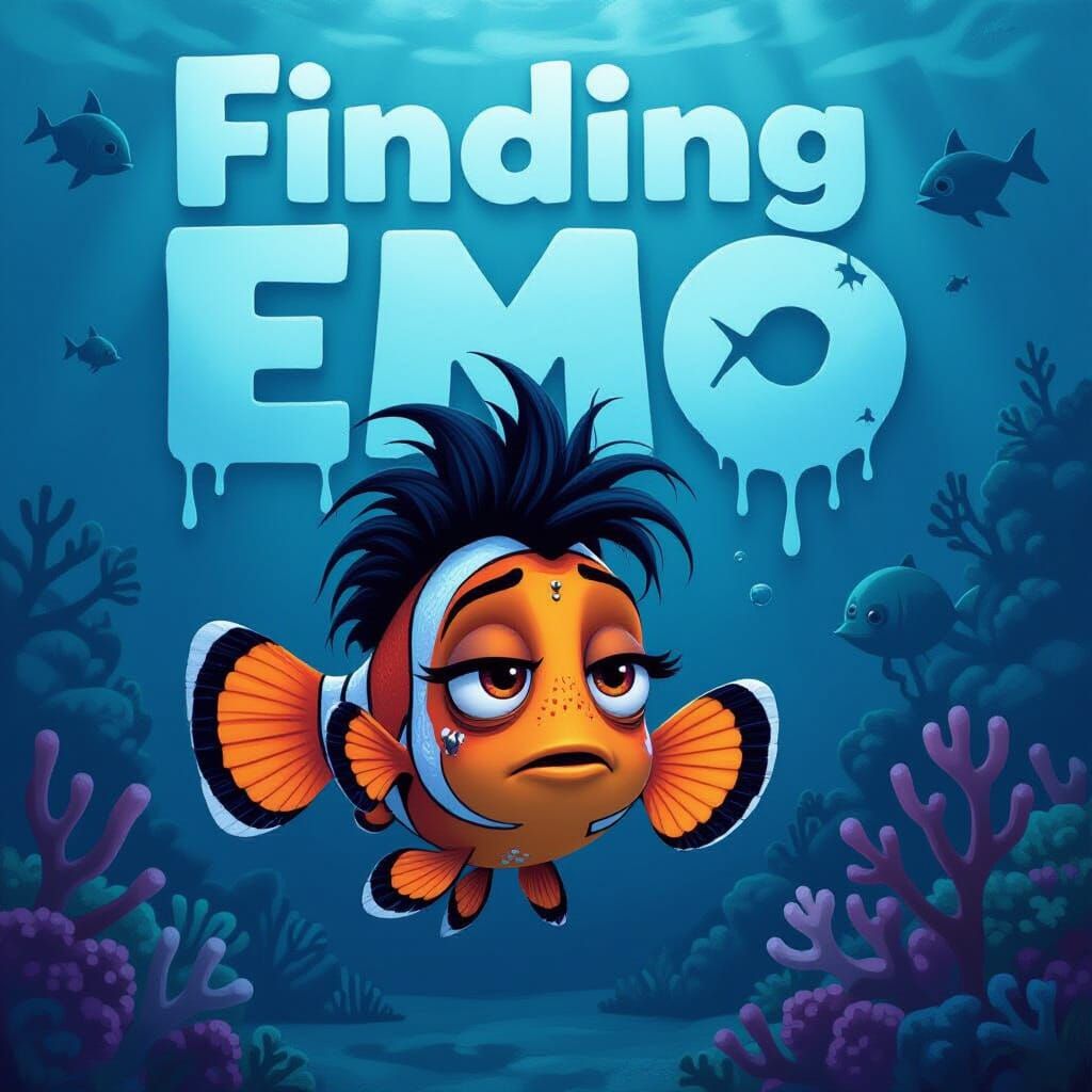 Finding Emo: Depressed Clownfish Movie Poster