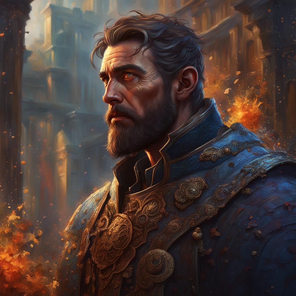 Impressionist Palette Knife Portrait with Bold Strokes