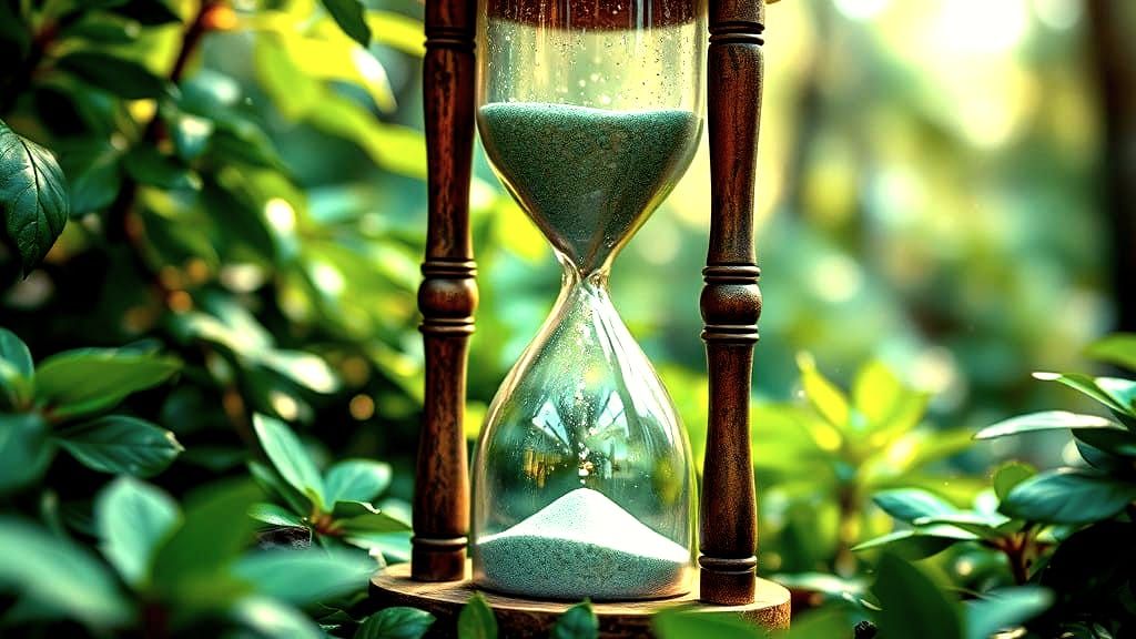 Surreal Forest Hourglass Transforms with Vibrant Watercolors