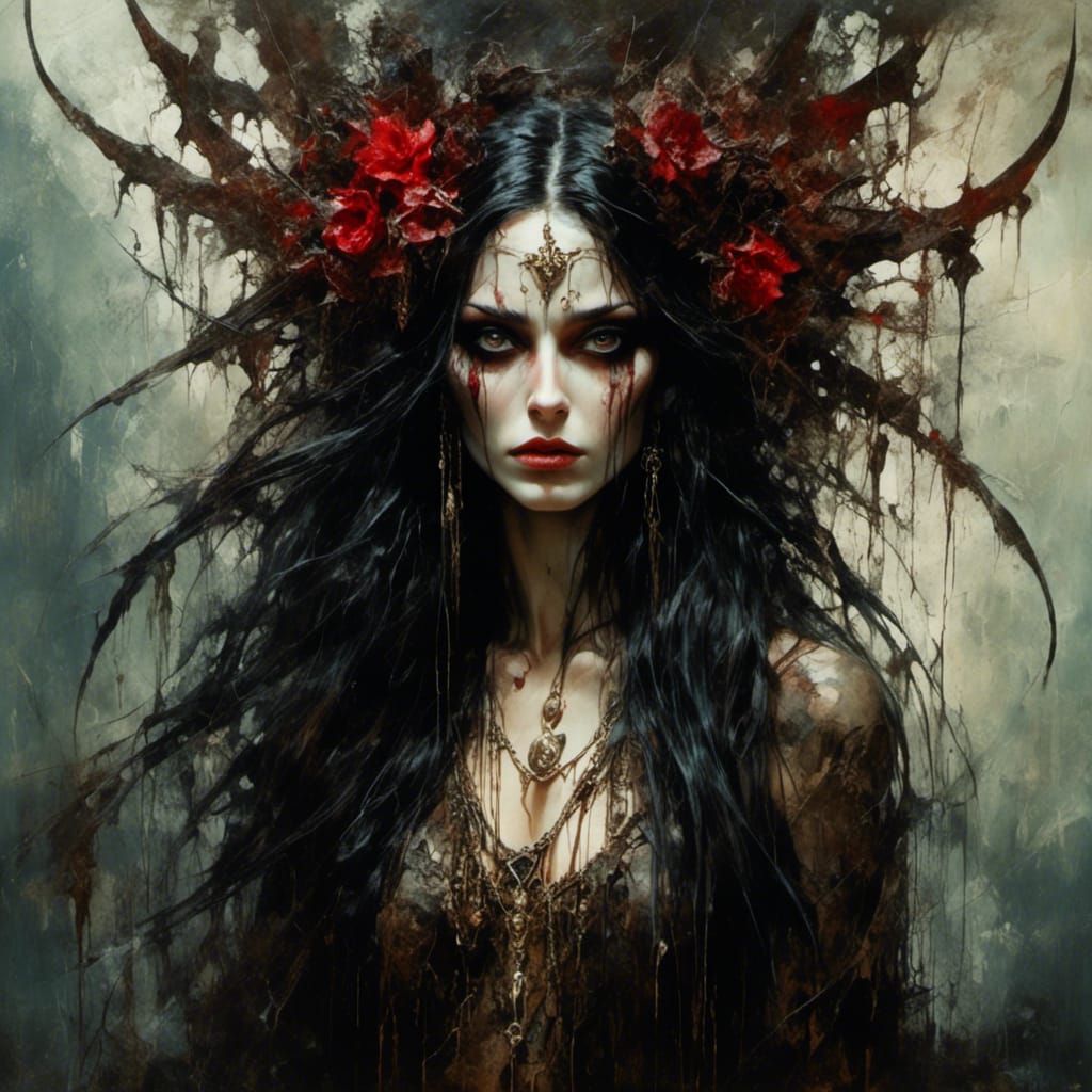 Surreal Macabre Elf in Melting Landscape