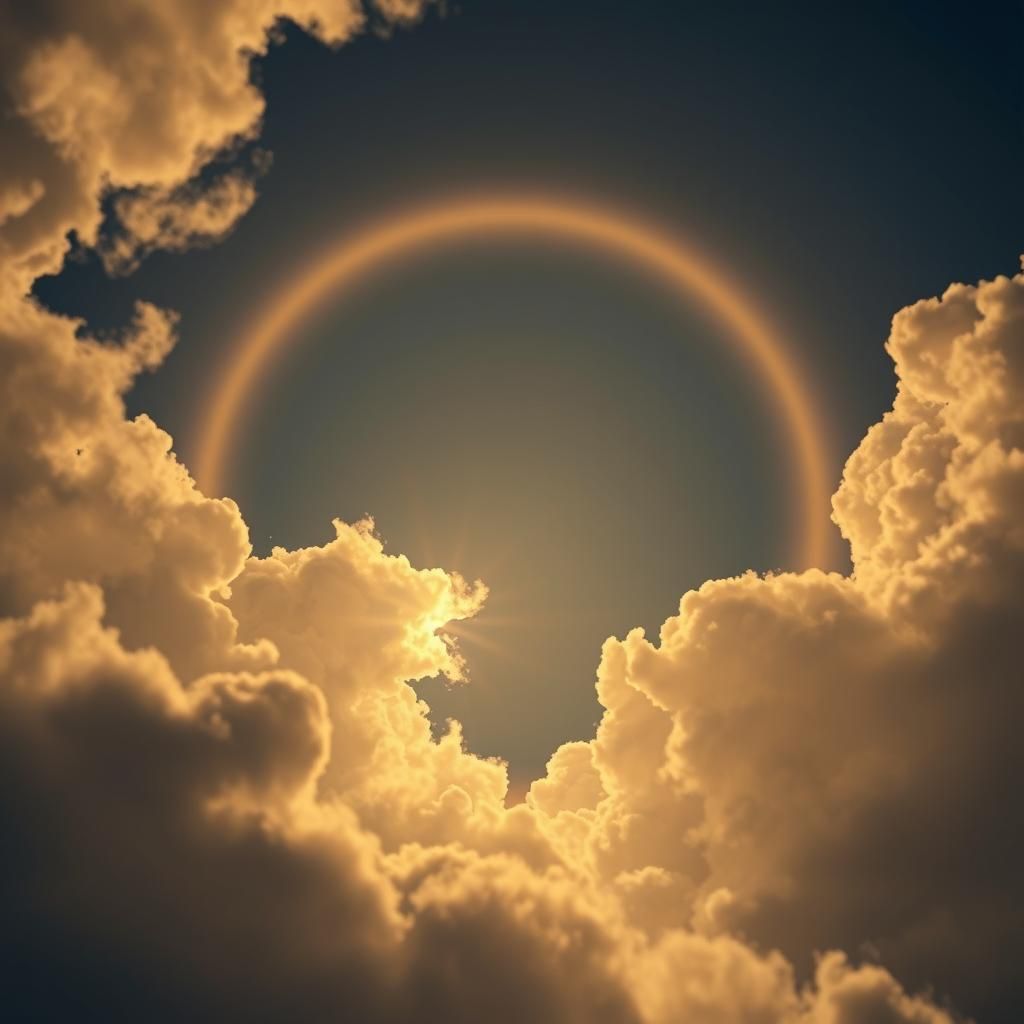 Ethereal Golden Light Breaks Through Indigo Clouds