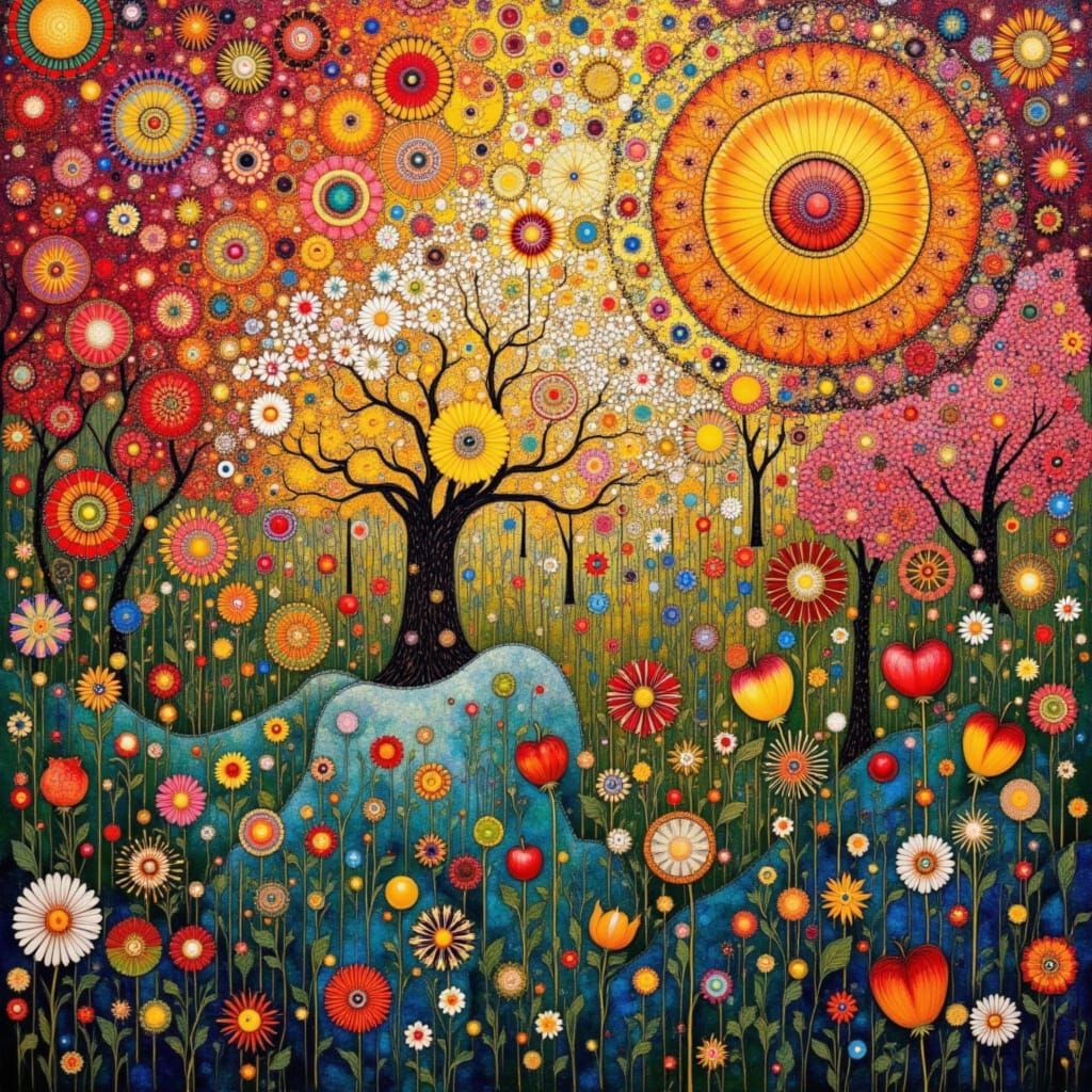 sun shining on the garden