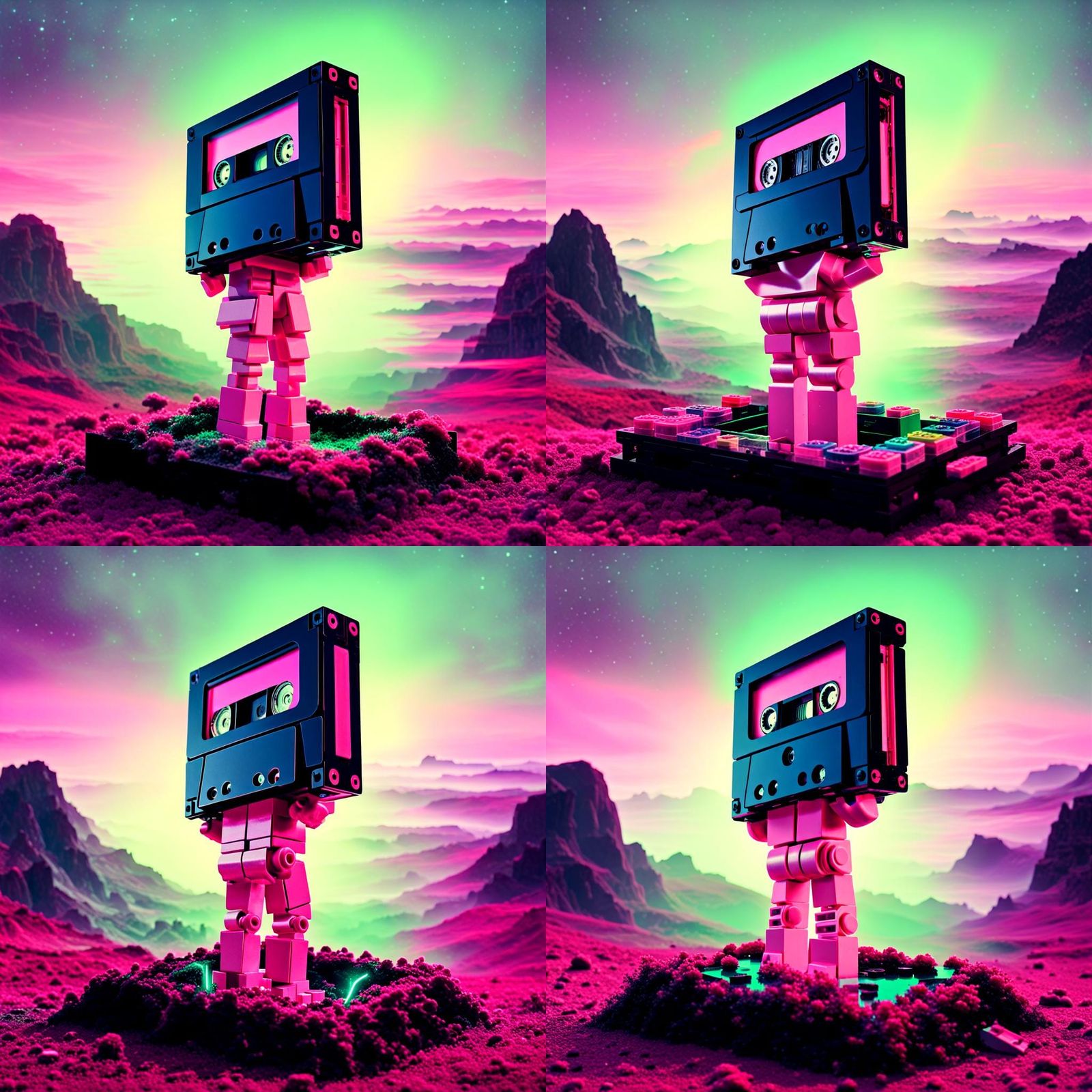 Surreal Steampunk Landscape in Fairycore Style