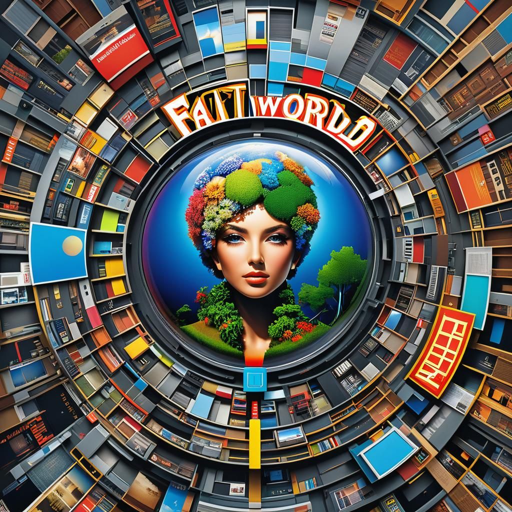 Hyperrealistic Magazine Cover: "Flat World on Mondays"