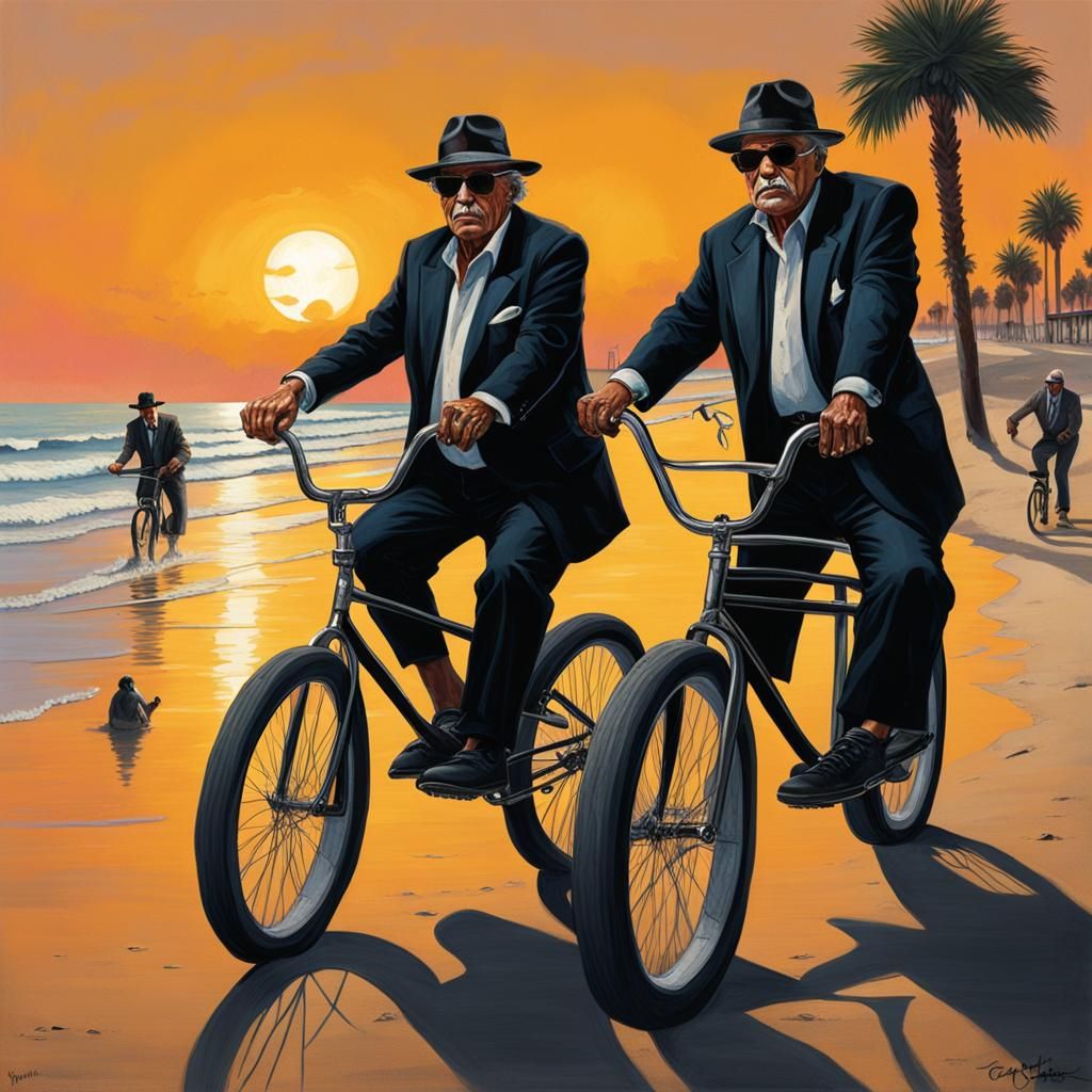 Gangster Grannies Ride BMX Bikes at Sunset