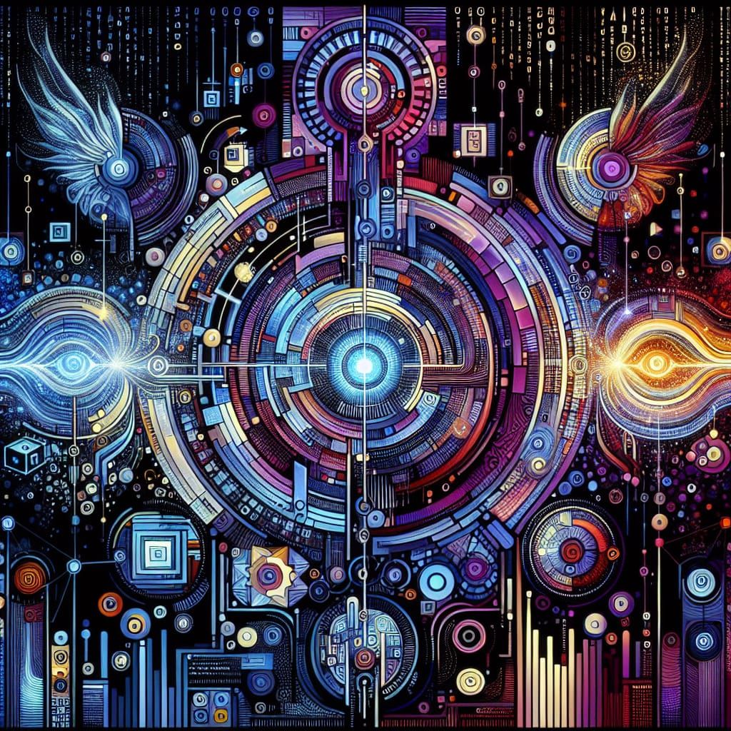 Abstract Celebration of AI Art Culture