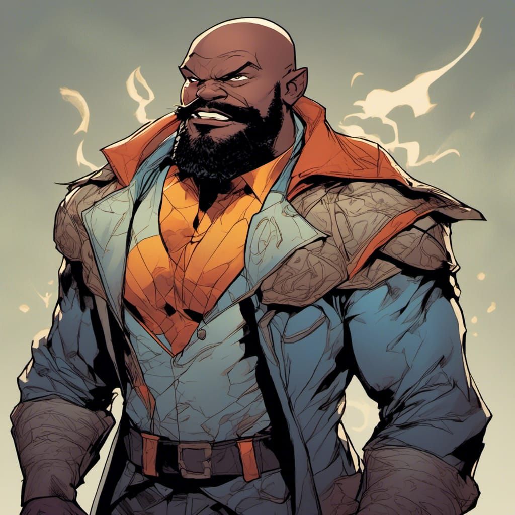 Wrestling Manager in Superhero Comic Book Style