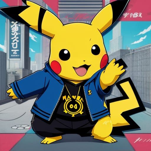 Pikachu as a gangster