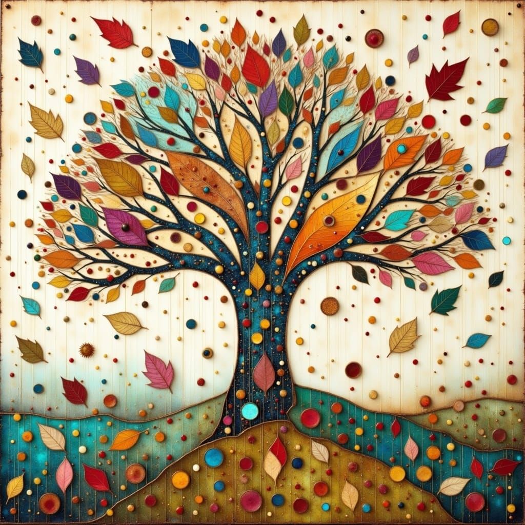 Surreal Tree of Life Blooms in Earthy Splendor