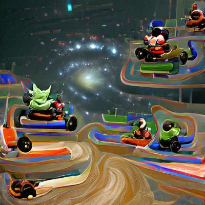 Go-Karts Racing Through the Universe