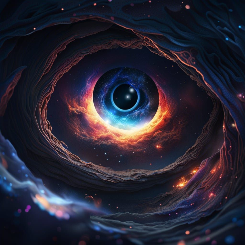 Cosmic Eye Gazing Through Space Fabric