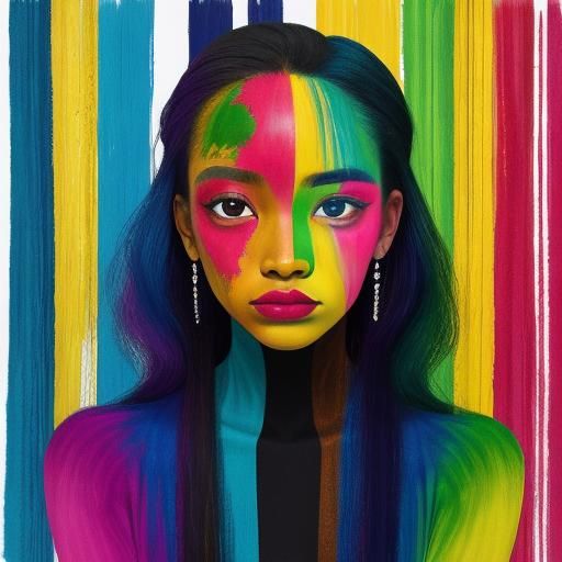 Colorful Woman Generated by AI