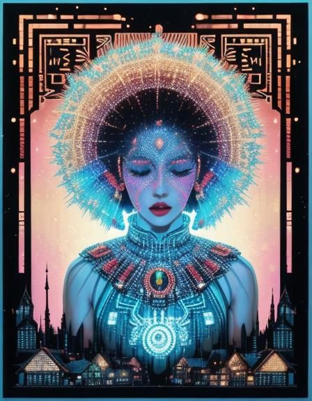 Town Map in Ndebele Art Style