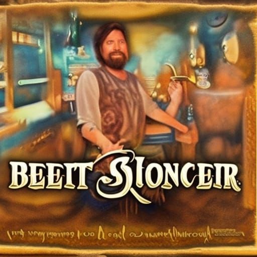 Bob Segar Drinking Beer: Detailed Matte Painting