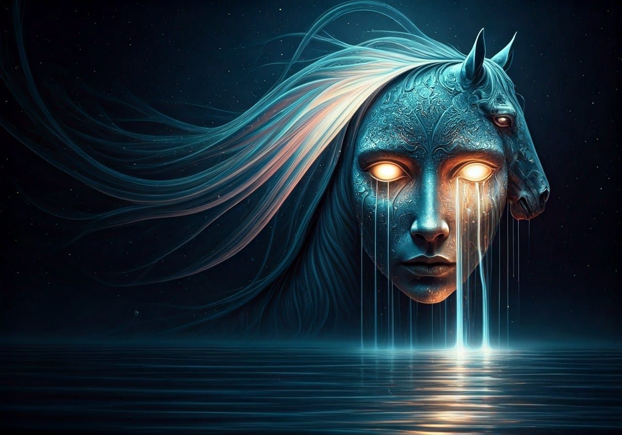 Surreal Morphosis: Horse in a Dreamlike Wonderland