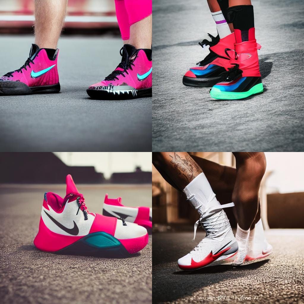 Nike Bad Bunny Basketball Shoe: Conceptual Fashion Photo
