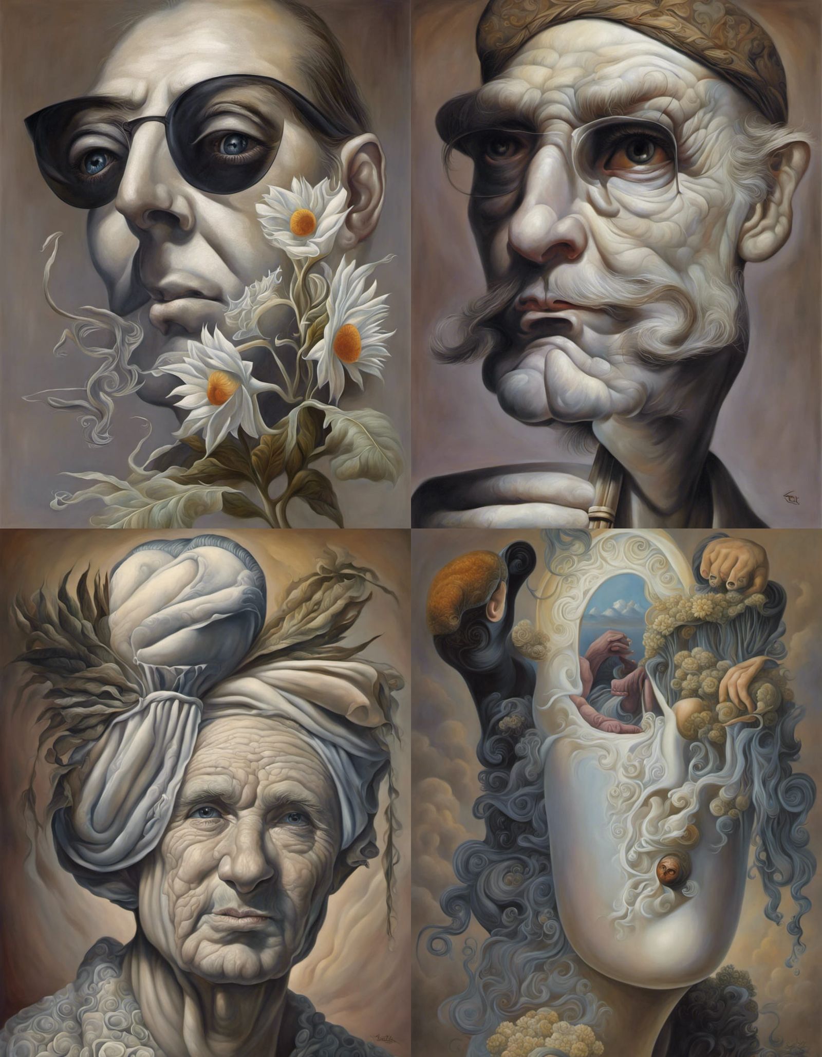 Surreal Portrait in Style of Vladimir Kush