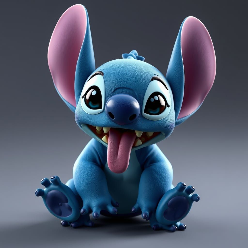 Detailed 3D Anime Art of Disney's Stitch