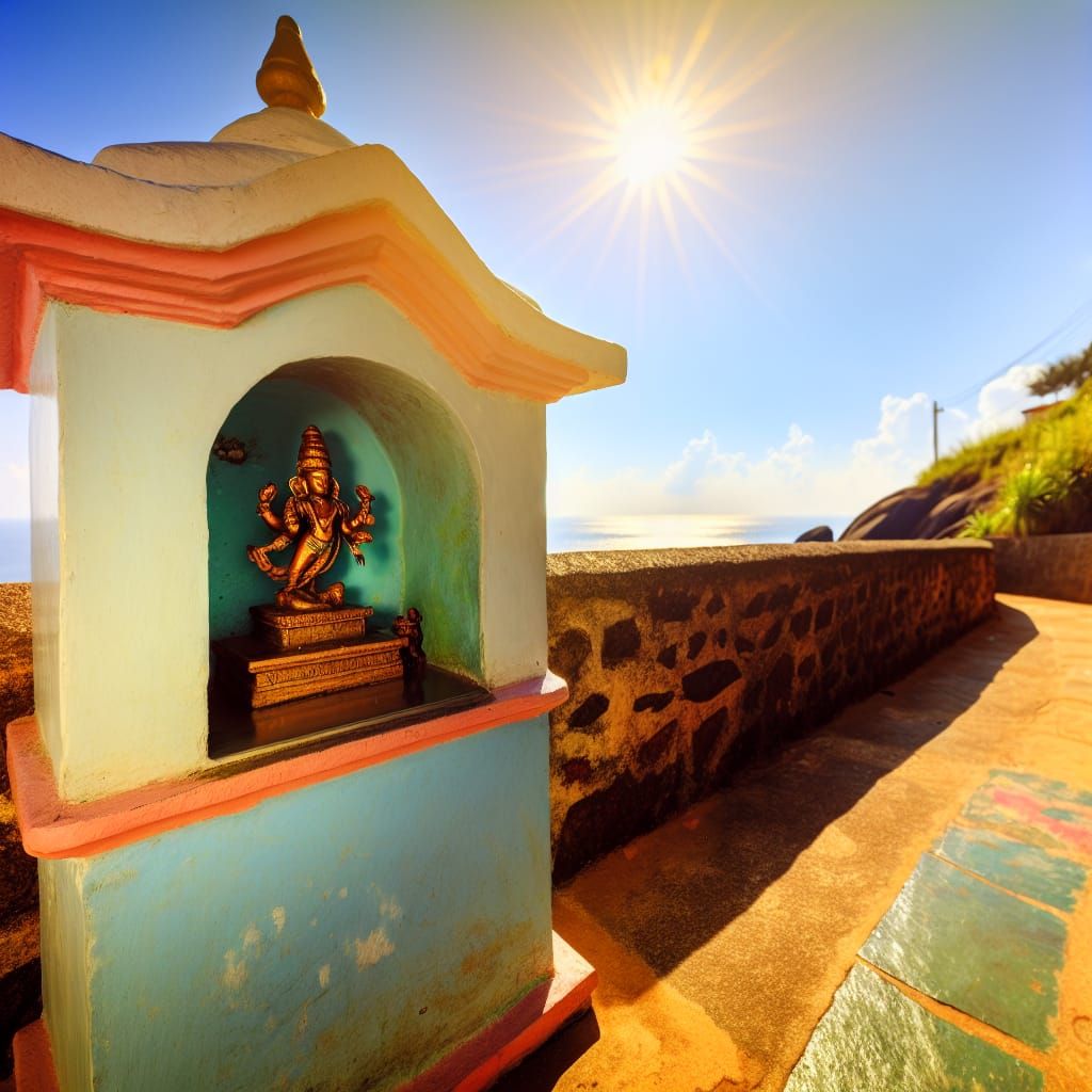 Mythical Shrine by Sea: Professional Photography