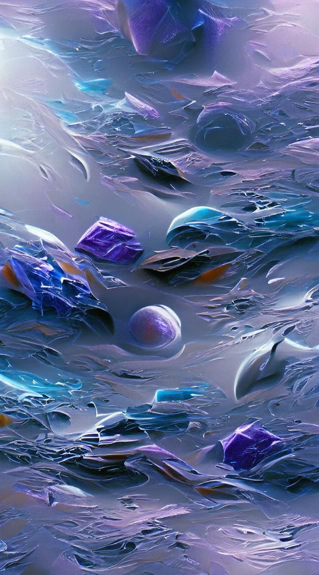 Abstract Space Art in Hyperrealism Style
