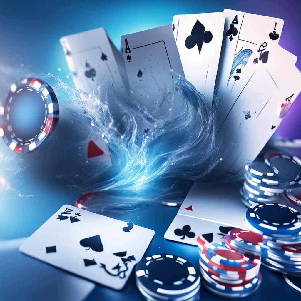Hyperrealistic Poker Cards in Splash Art Style