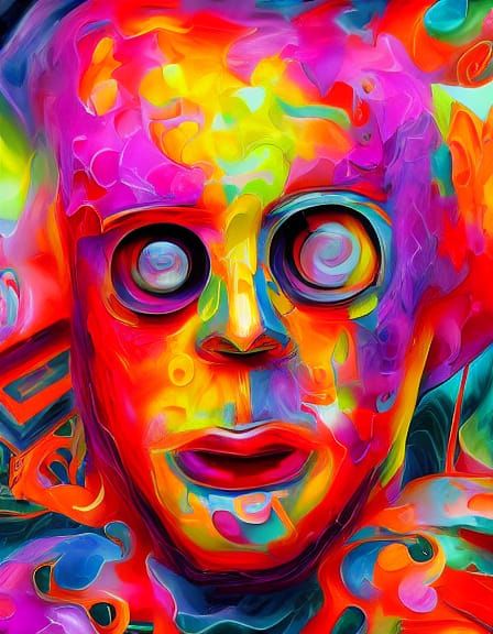 The Gooey Man in Biopunk Fauvism Style