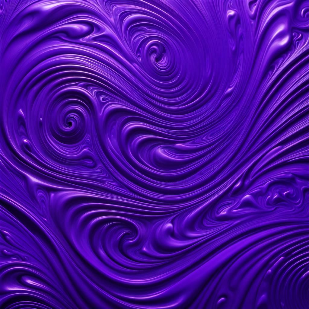 Dynamic Swirling Encaustic Abstract in Purple Shades