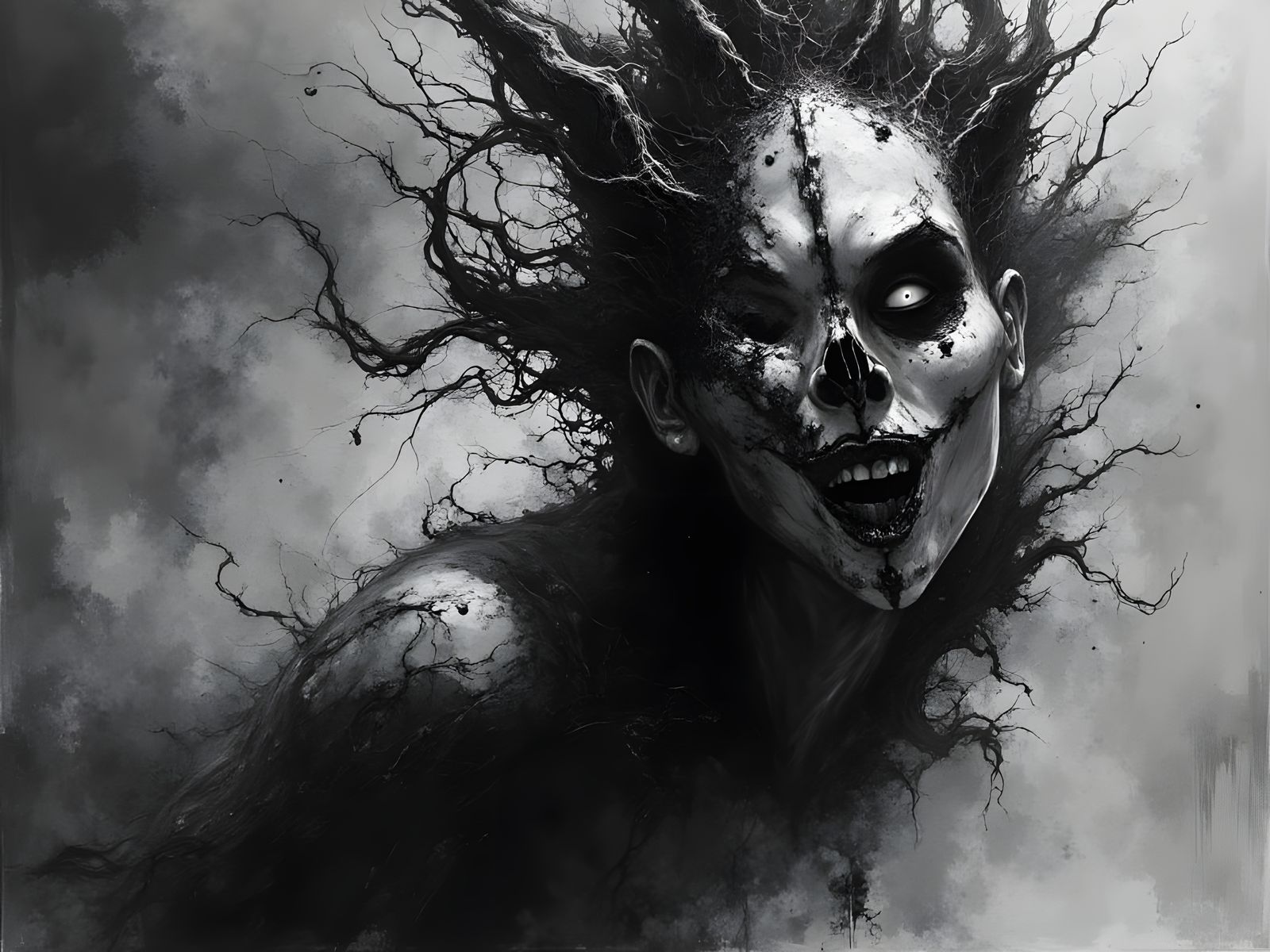 Lilith, Primordial Demon in Oil Painting Style