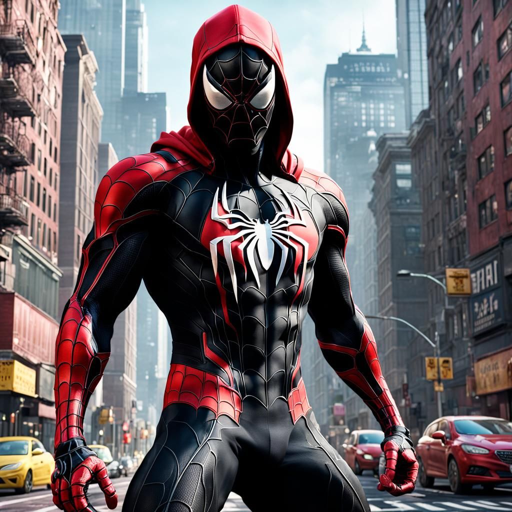 Miles Morales Spider-Man Venom in Detailed Matte Painting