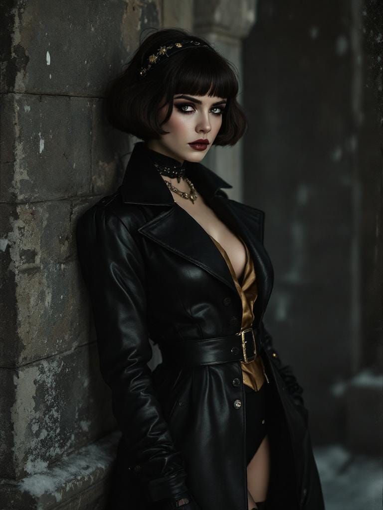 Haunting Portrait of Woman in 19th Century Style