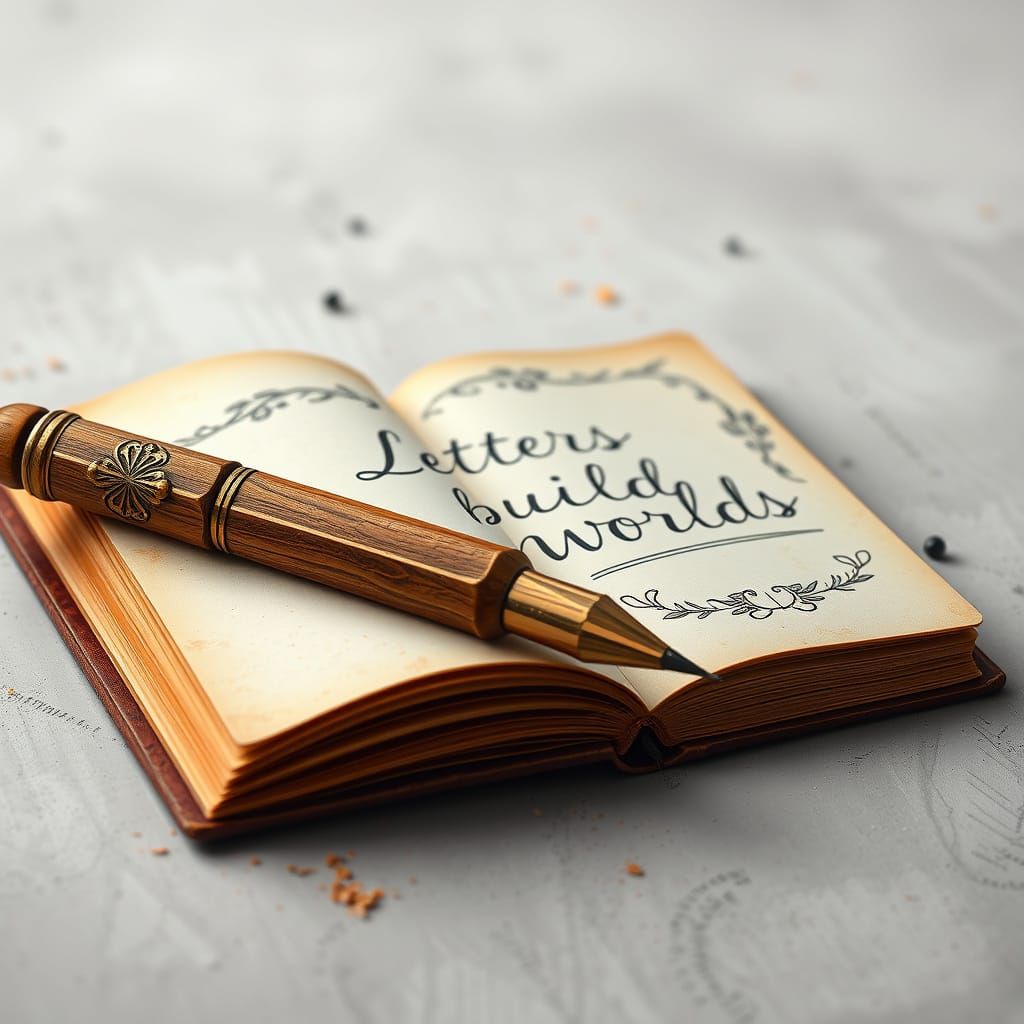 Vintage Writing Instrument in Whimsical Wonderland