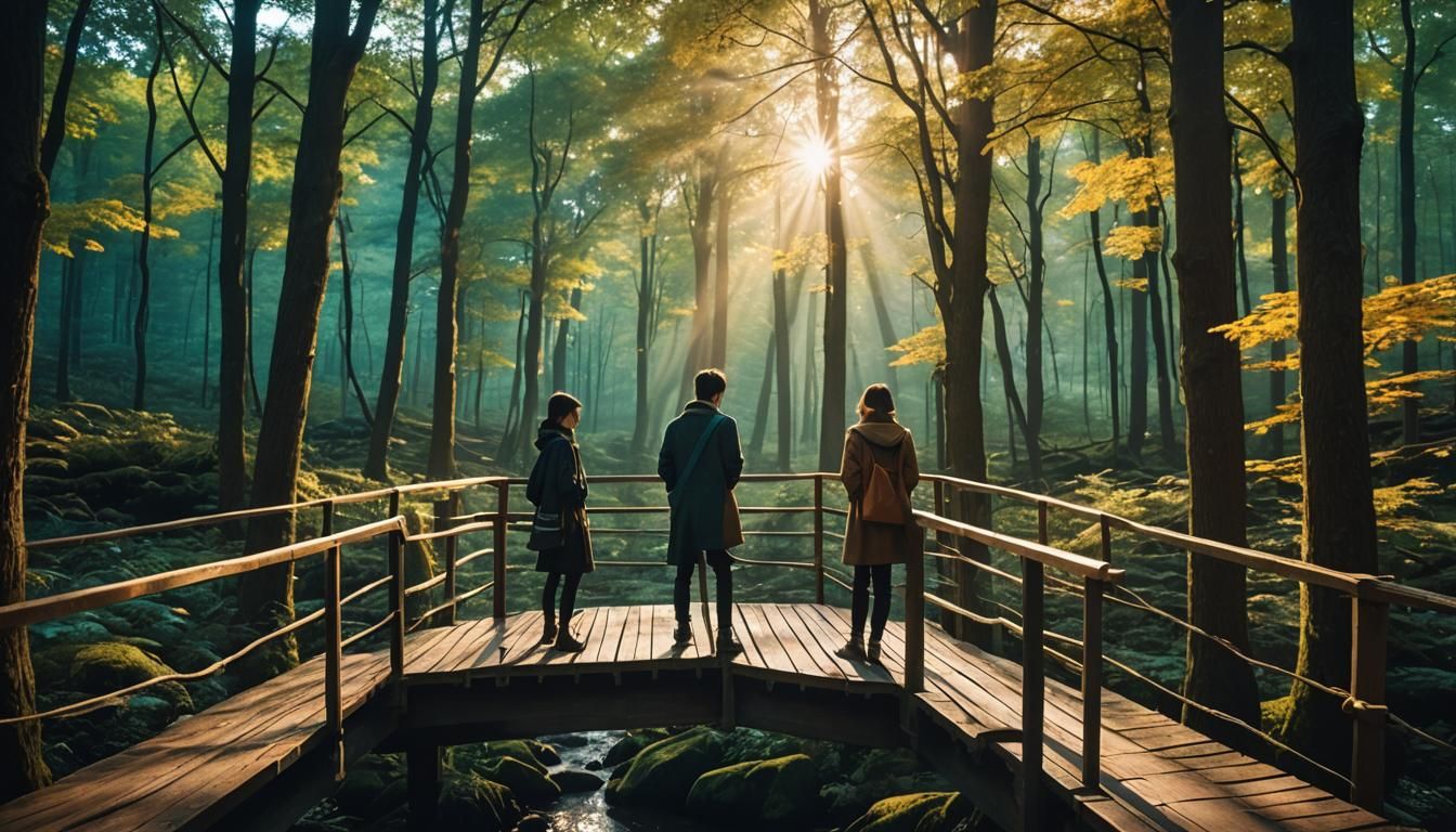 Fairytale Forest Bookstore on Rickety Bridge