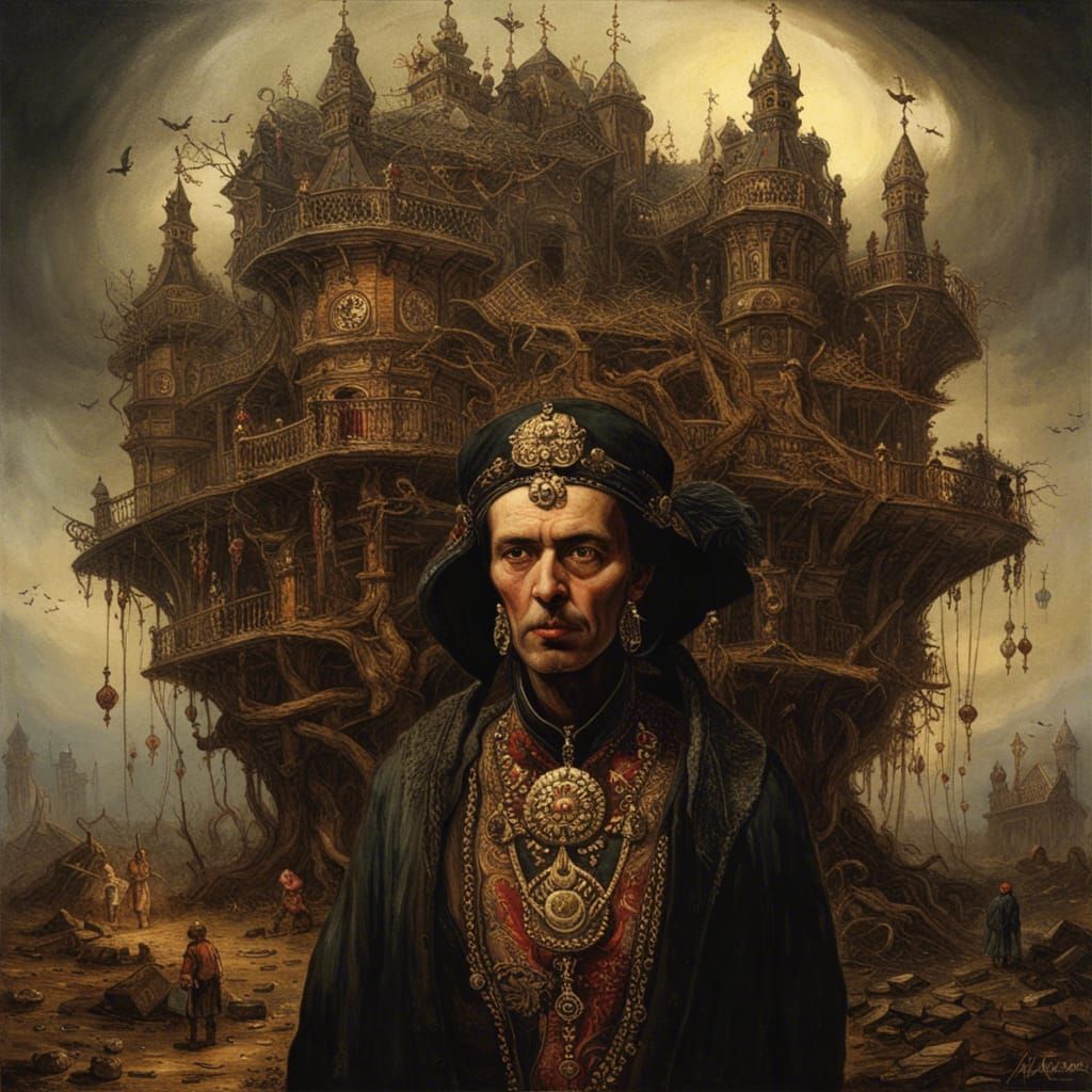 Intricate Fantasy: Maoist Lord with Earrings