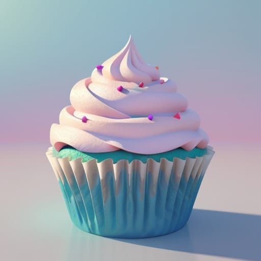 Baby in Cupcake, Pixar Disney Style Animation