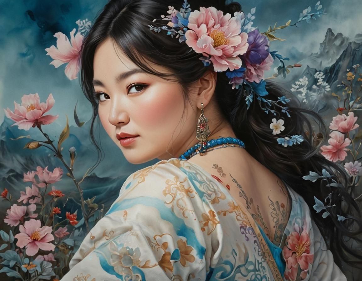 Bold Calligraphy Writing with Alcohol Ink Effect