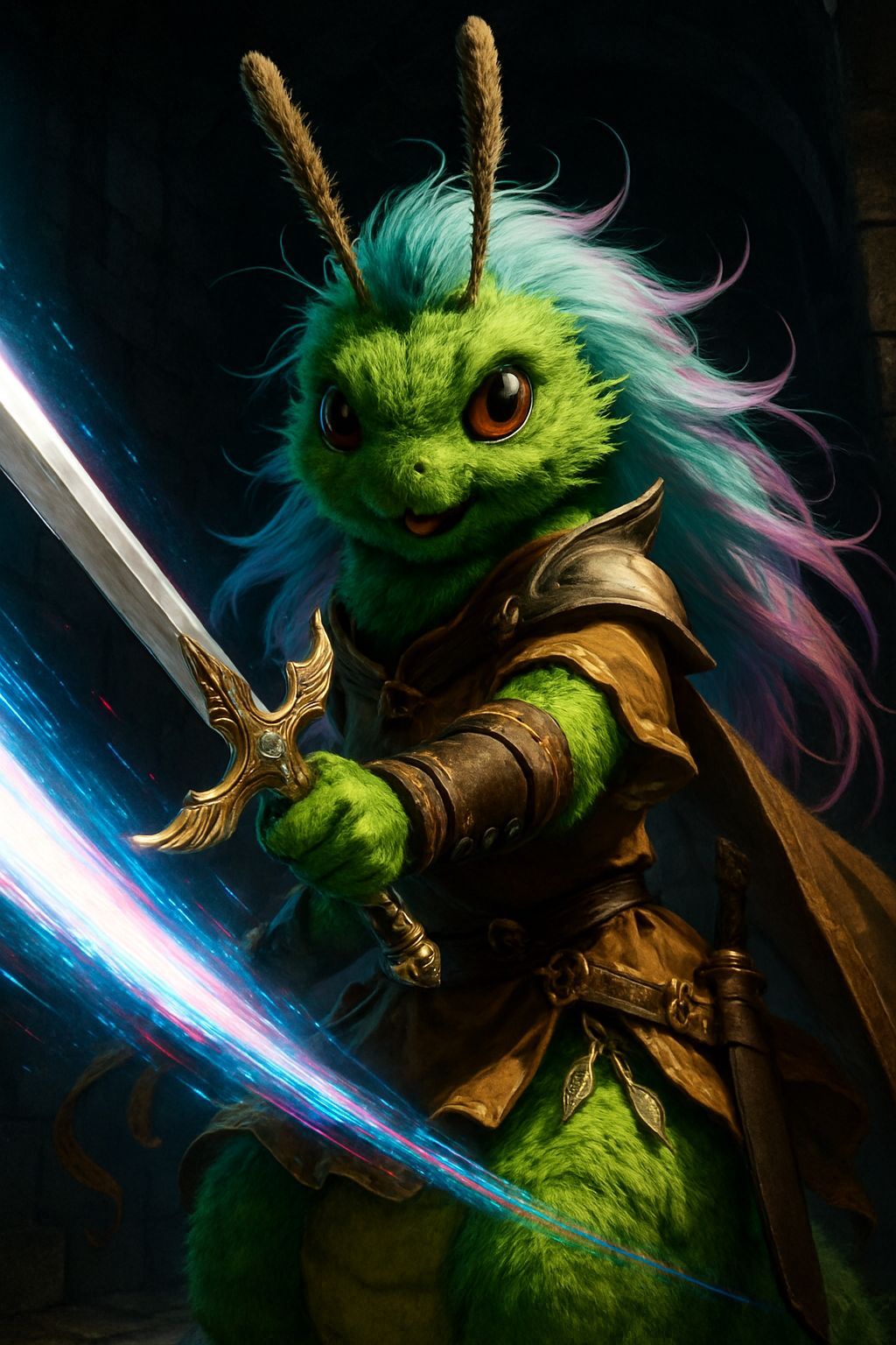 Anime Realism: Caterpillar Warrior Slashes Onward