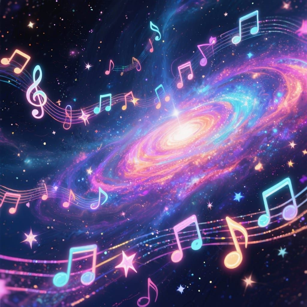 Cosmic Melodies in a Whimsical Style