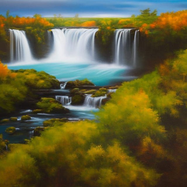 Peaceful Landscape Oil Painting