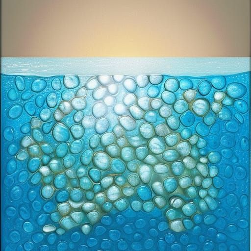 Abstract Diamond Painting of Cracked Sea Shells