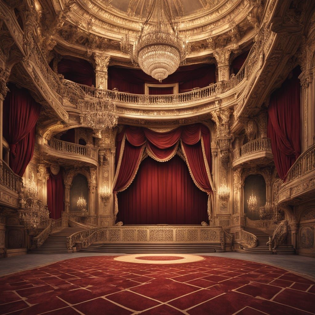Luxurious Baroque Theatre with Grandiose Decor
