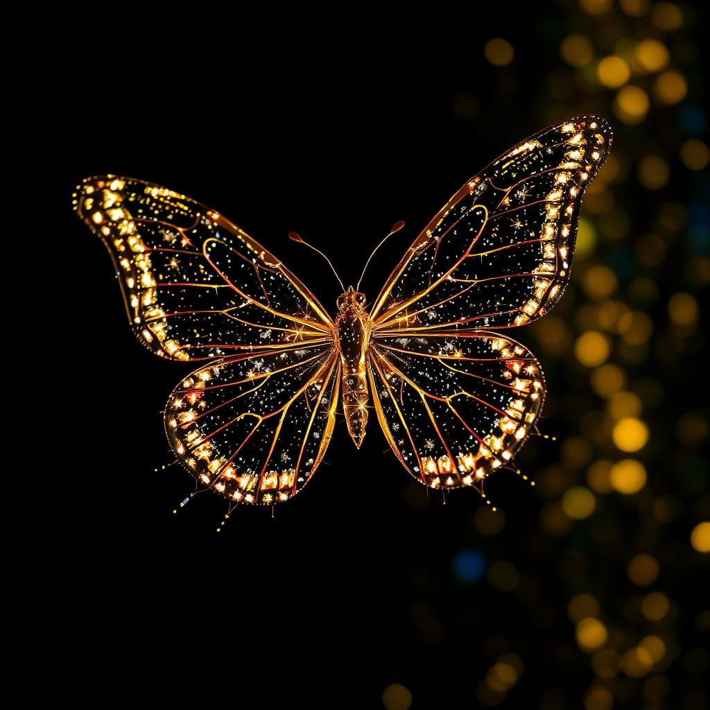 A Majestic Starlight Butterfly in Iridescent Hues